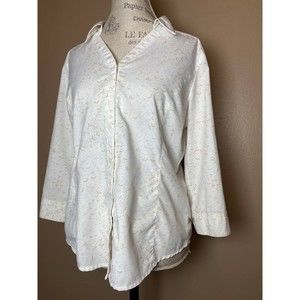 Royal Robbins Expedition Snap Button Outdoor 3/4 Sleeve Blouse Size Medium